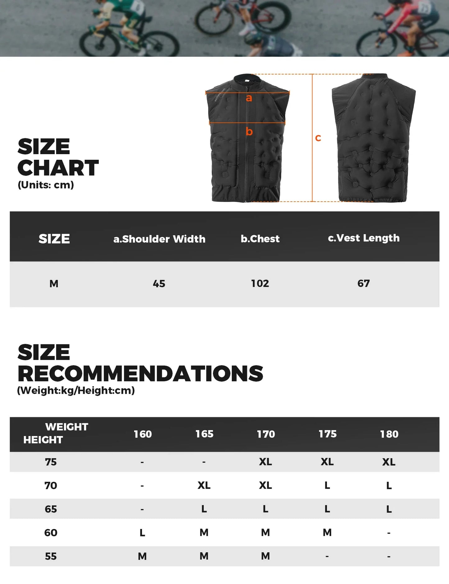 Lightweight Thermal Cycling Gilet with 3D Air-Layer Insulation