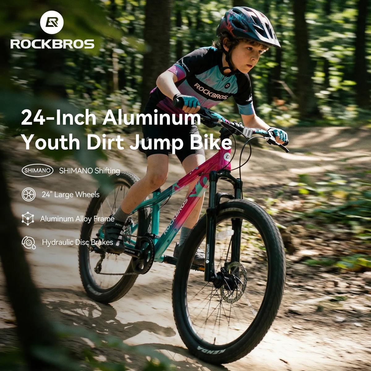 FLY 24-inch mountainbike voor kinderen met Shimano 8-speed