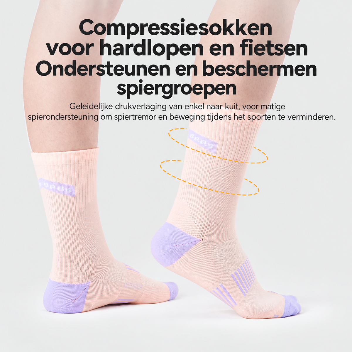 Compressiesokken voor hardlopen en fietsen - detail 15