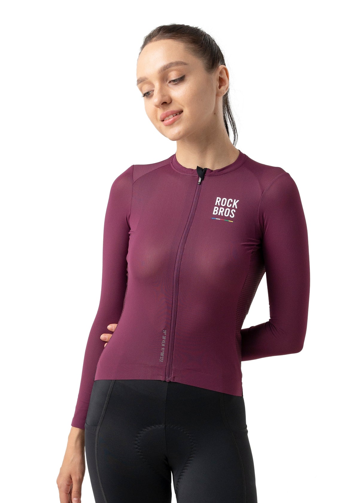 ROCKBROS dames lange mouw fietsshirt road-to-sky#Donkerpaars