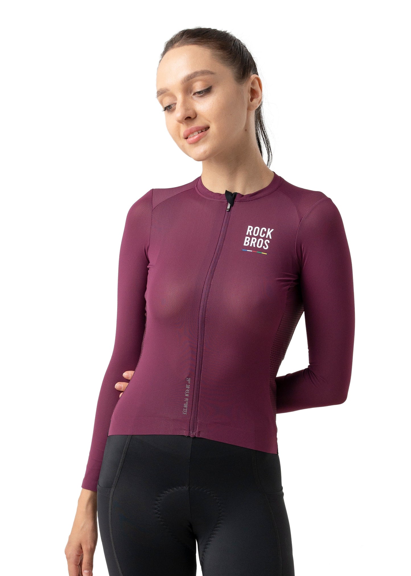 ROCKBROS Road-to-Sky Women's Cycling Long-Sleeved Jersey #Color_Deep Purple