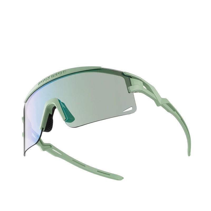 ROCKBROS fotochromische fietsbril uv400 met anti-condens coating#Groen (fotochromisch)