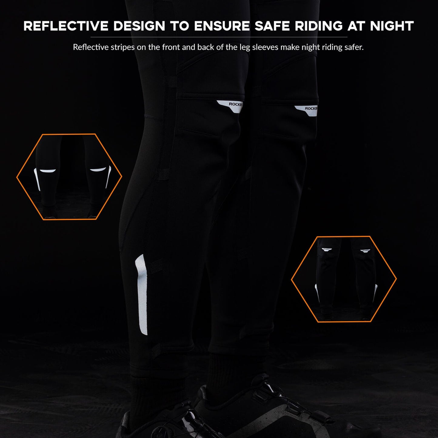 ROCKBROS Windproof Knee Warmers with Anti-Slip Protection for Cycling Leg - ROCKBROS-UK