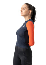 ROCKBROS dames lange mouw fietsshirt road-to-sky#Marineblauw