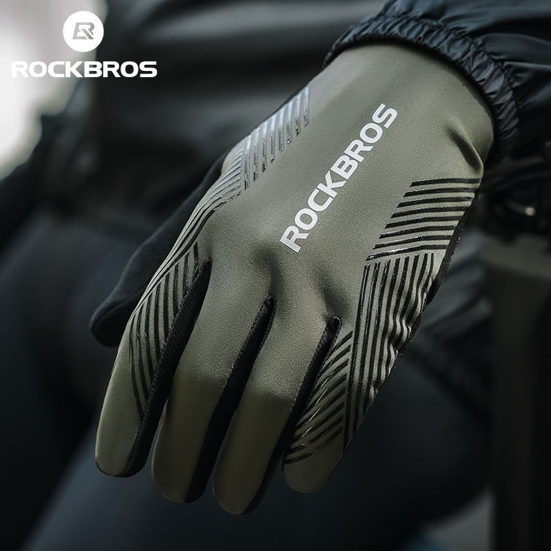 Lange MTB-fietshandschoenen met SBR-padding en touchscreen