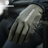 Lange MTB-fietshandschoenen met SBR-padding en touchscreen