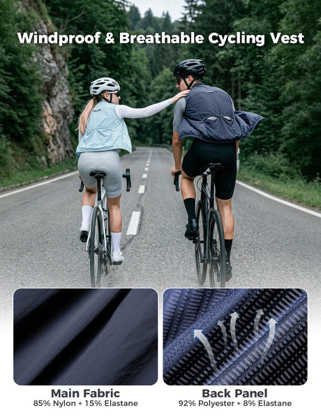 Lichtgewicht windwerend fietsgilet