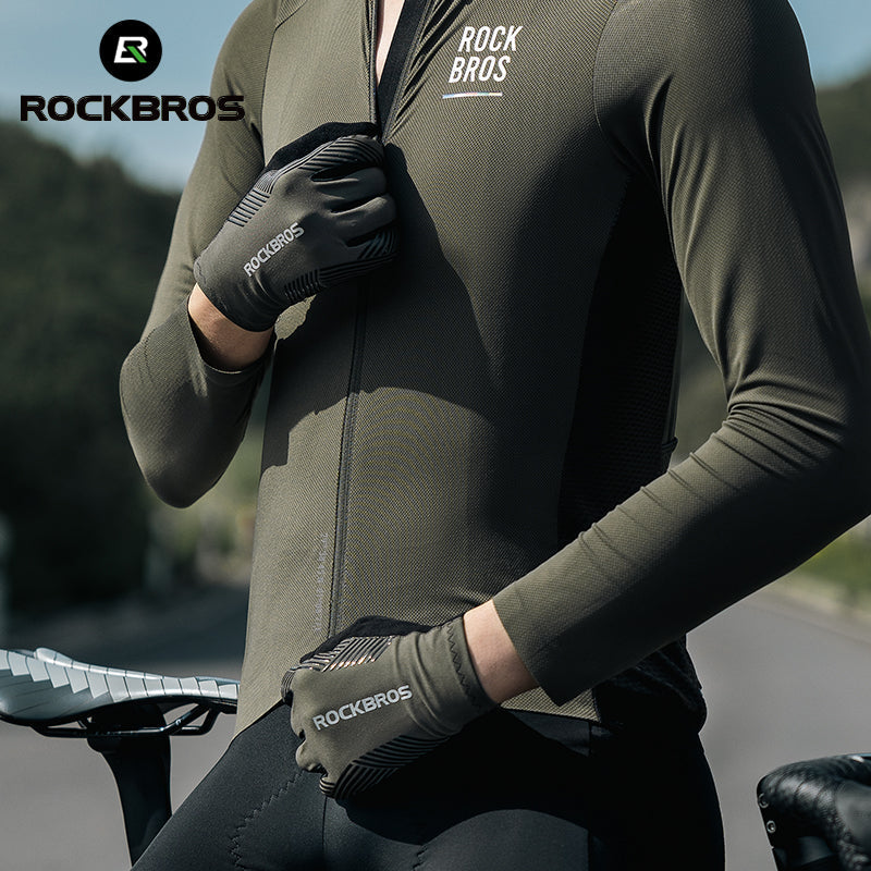 Lange MTB-fietshandschoenen met SBR-padding en touchscreen