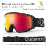 Skibril met dubbele anti-condenslens – zwart/rood – productdetail 2