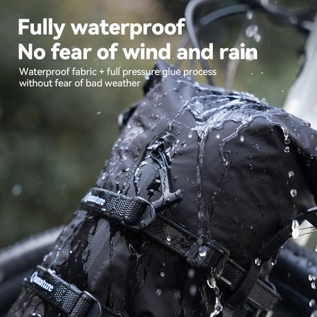 Bikepacking zadeltasdrager met waterbestendige compressietas 3–12 L