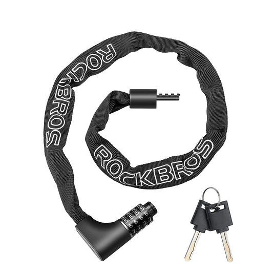 ROCKBROS kettingslot 96 cm dubbel te openen met cijfercode en sleutel