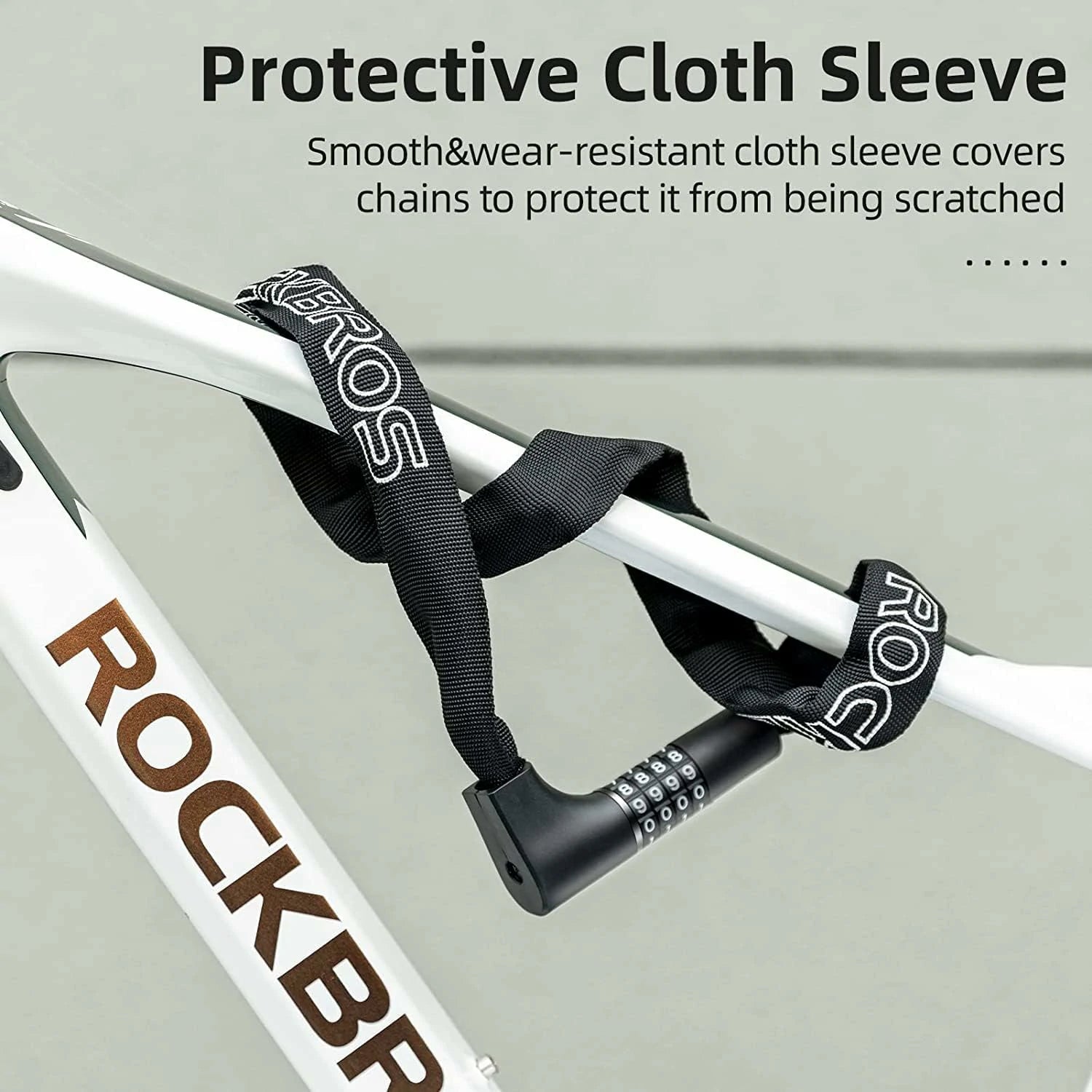 ROCKBROS kettingslot 96 cm dubbel te openen met cijfercode en sleutel