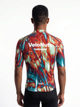 ROCKBROS heren fietsshirt Ink Burst ademend wielershirt Rust Vein