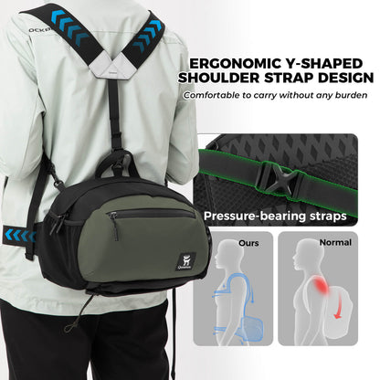 Qunature Bike Backpack/Travel Waist Bag 7.9L – Versatile Carry for Every Adventure!​