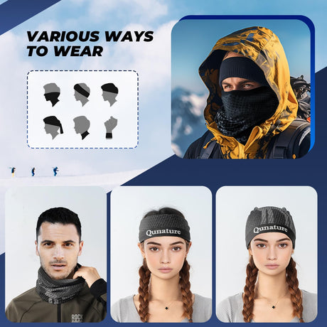 Winter nekwarmer van fleece met ademende zones
