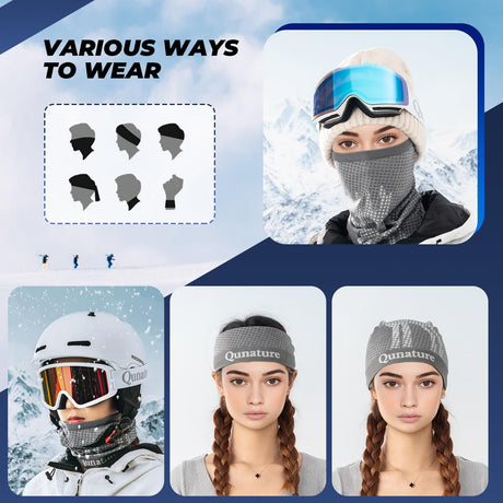 Winter nekwarmer van fleece met ademende zones
