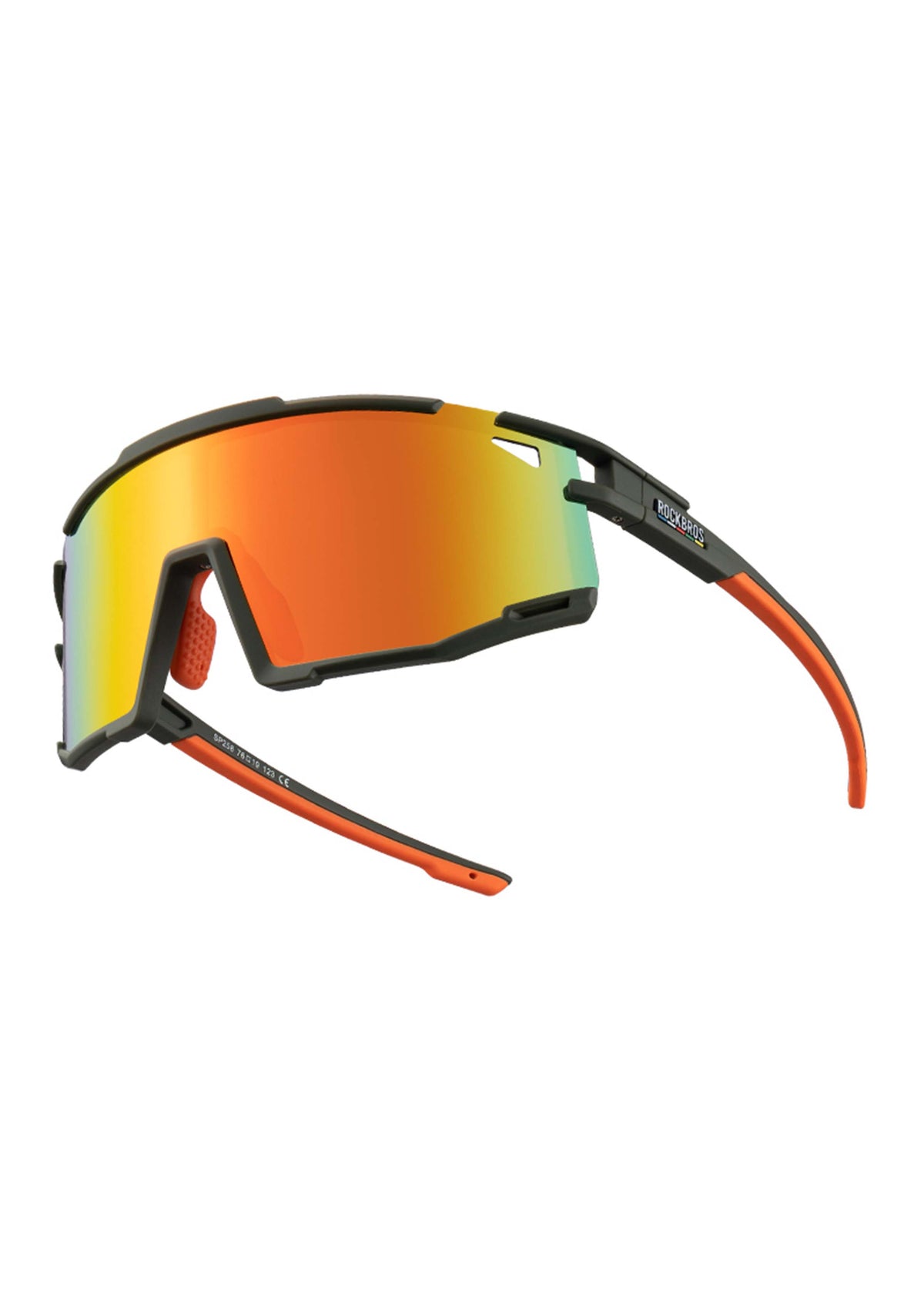 ROCKBROS road-to-sky fietsbril gepolariseerd en meekleurend#kleur_gepolariseerd oranje rood