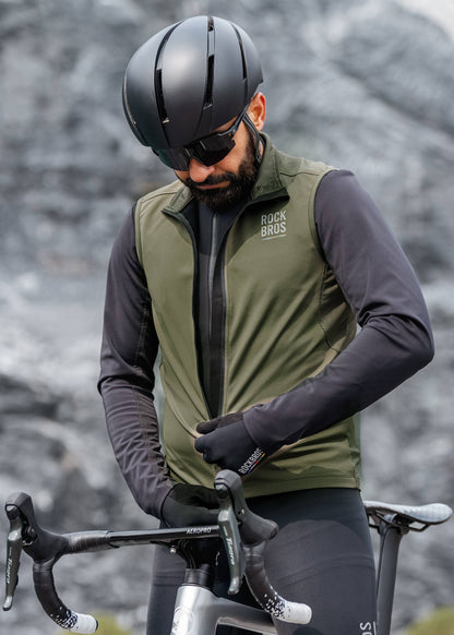 ROCKBROS Road-to-Sky Wind Proof Warm Vest #Color_Army Green