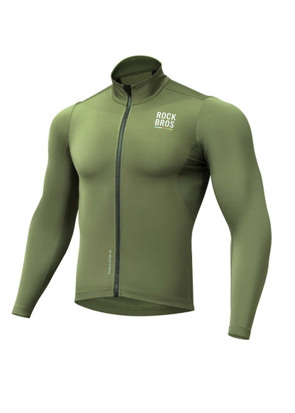 ROCKBROS Road-to-Sky Windproof Warm Jacket #Color_Army Green