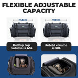 Motortas 43–50 L met regenhoes