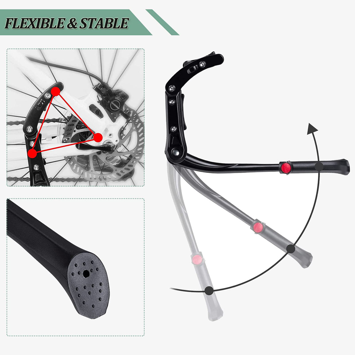 ROCKBROS verstelbare fietsstandaard voor 24–29 inch fietsen