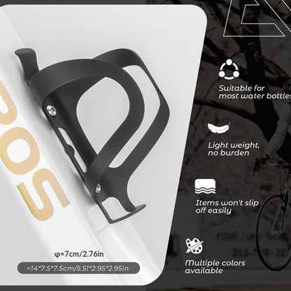 ROCKBROS Aluminum Alloy Lightweight Drinking Bottle Cage for MTB Road Bike #Color_Black