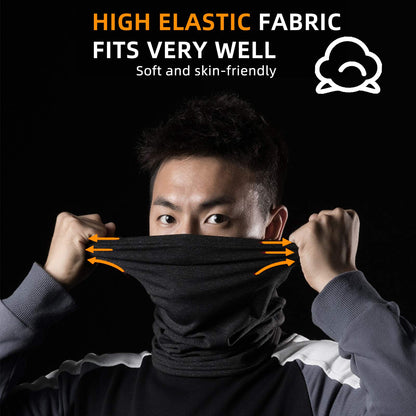 ROCKBROS Balaclava Face Masks Neck Warmer Multifunctional Windproof #Color_Black
