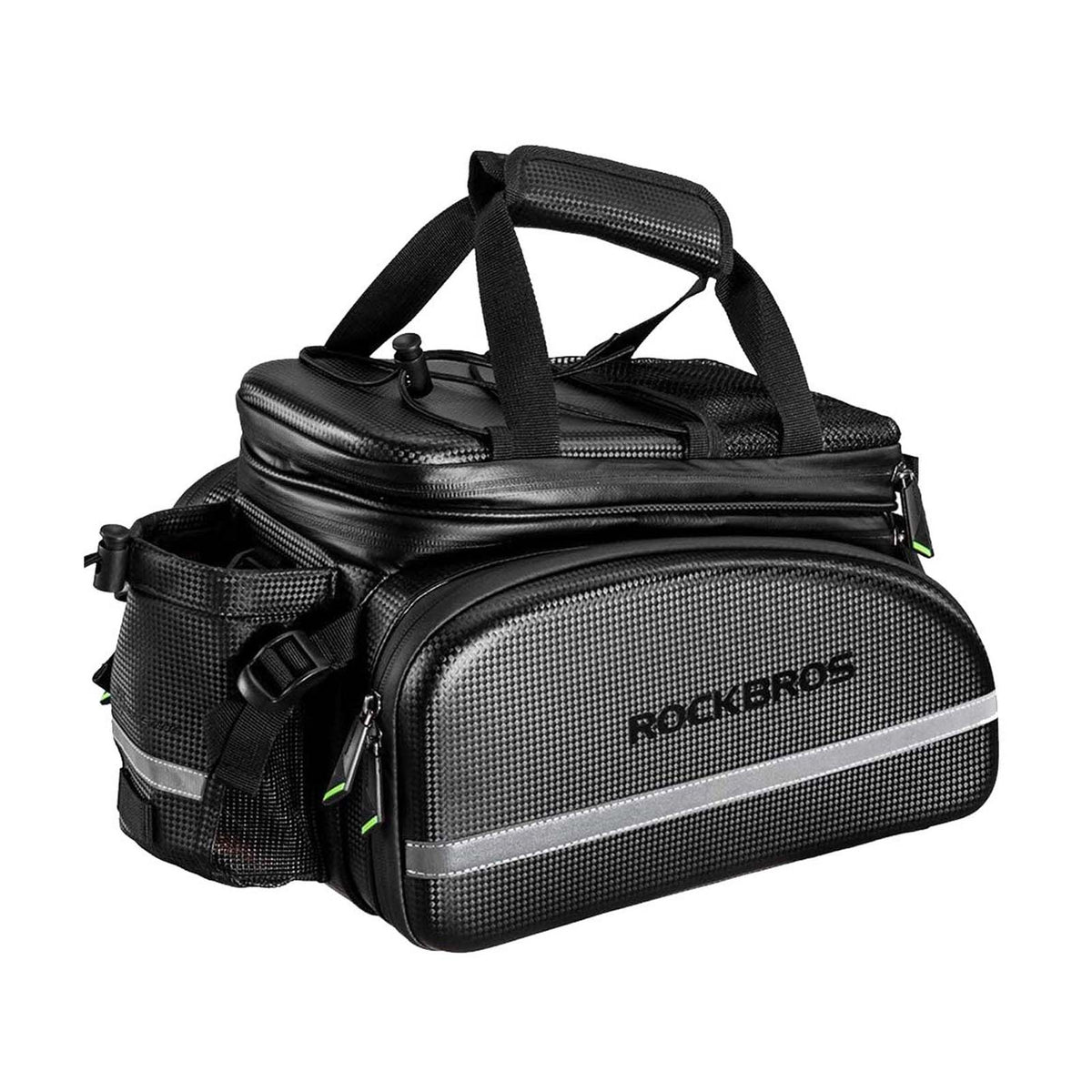 ROCKBROS waterproof fietsdragertas 35l met carbon-look grote capaciteit