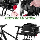 ROCKBROS waterproof fietsdragertas 35l met carbon-look grote capaciteit