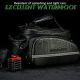 ROCKBROS waterproof fietsdragertas 35l met carbon-look grote capaciteit