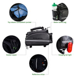 ROCKBROS waterproof fietsdragertas 35l met carbon-look grote capaciteit