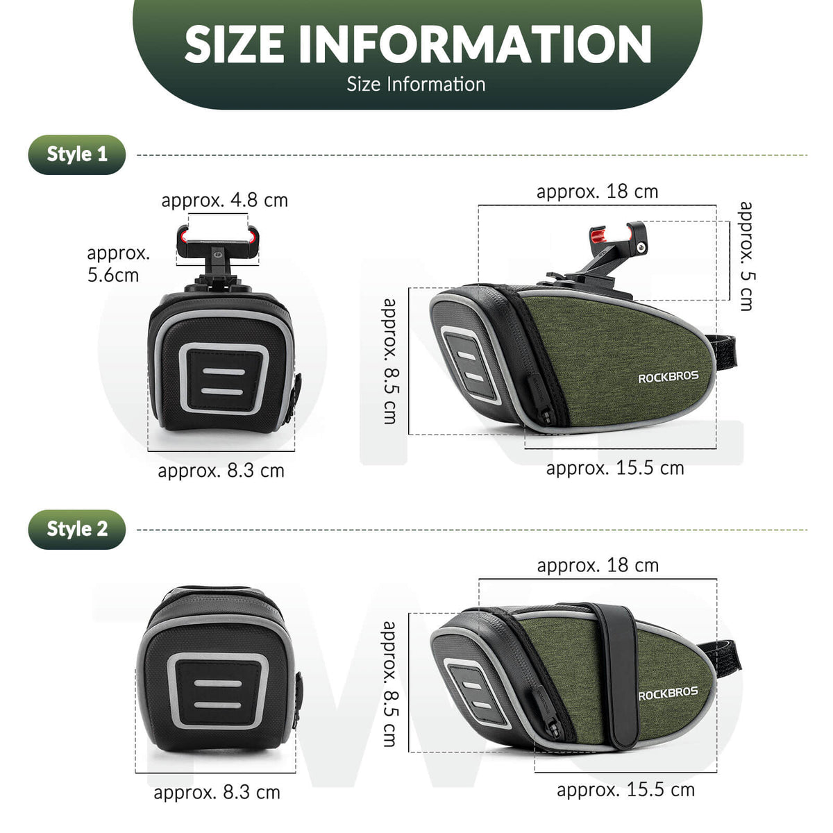 Compacte fietszadeltas 0,45 L