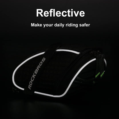 ROCKBROS Bicycle Saddle Bag Under Seat 3D Shell Cycling Seat Pack #Size_Red