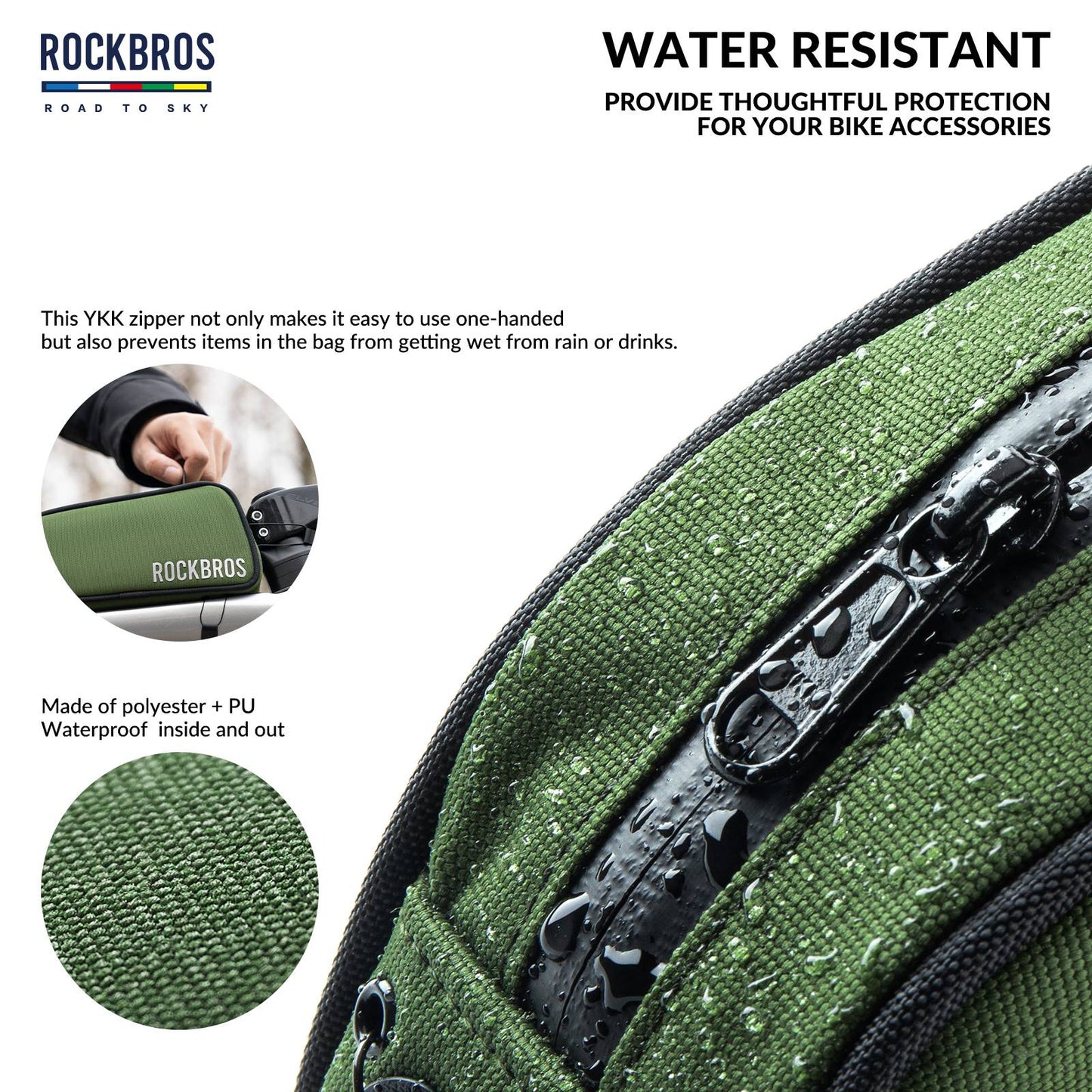 ROCKBROS road-to-sky reflecterende bovenbuistas voor fiets 0,7 l