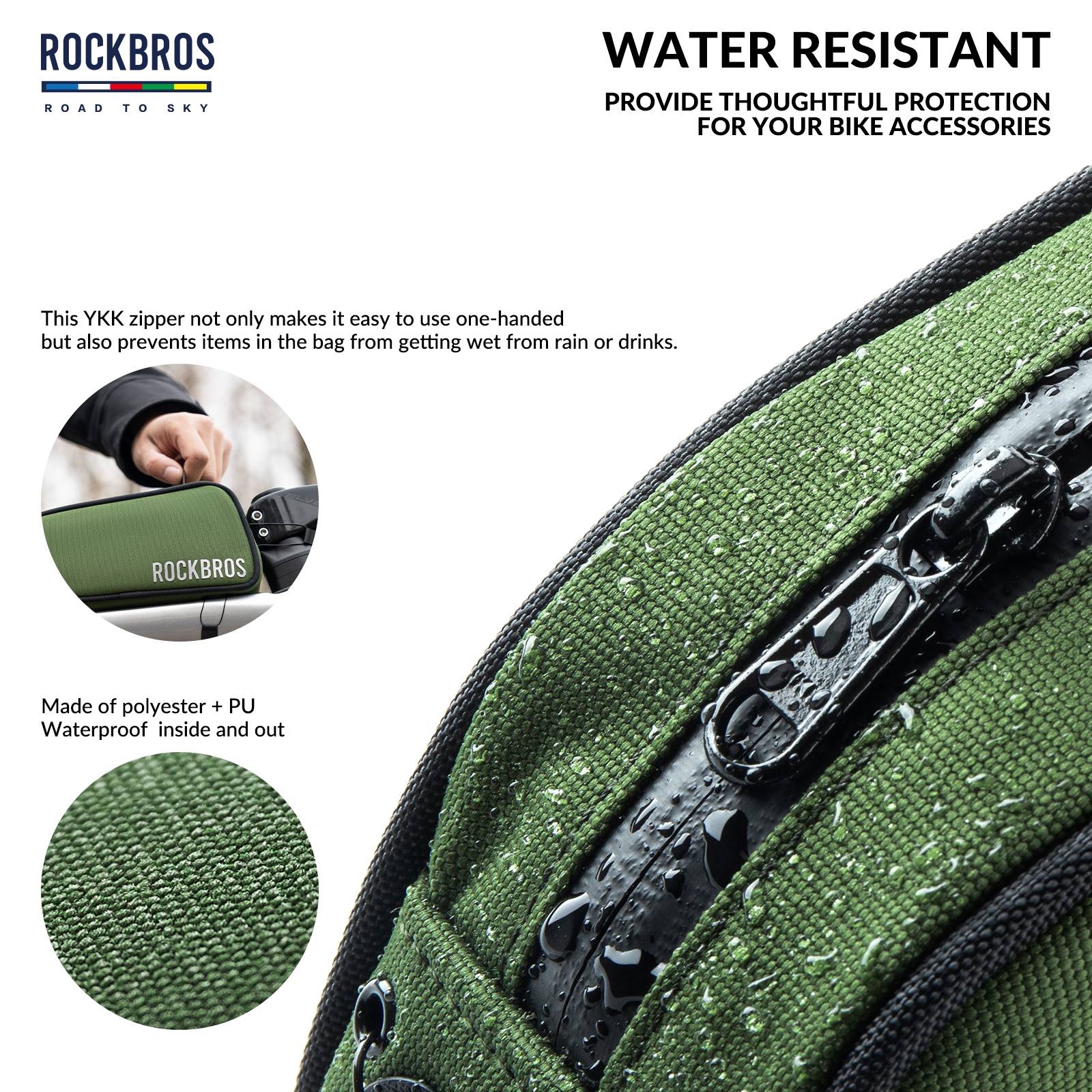 ROCKBROS road-to-sky reflecterende bovenbuistas voor fiets 0,7 l