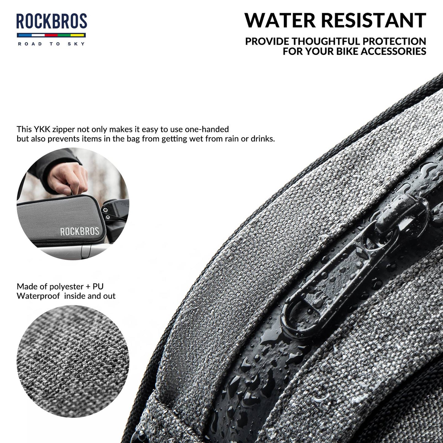 ROCKBROS road-to-sky reflecterende bovenbuistas voor fiets 0,7 l