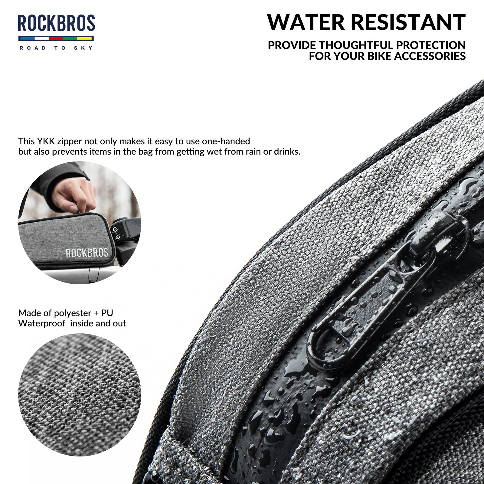 ROCKBROS road-to-sky reflecterende bovenbuistas voor fiets 0,7 l