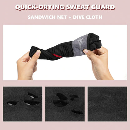rockbros dual-layer sweat guard stretched between handlebar and seat-post on indoor road bike #Style_Type A