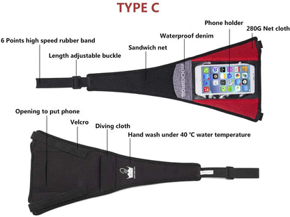 rockbros dual-layer sweat guard stretched between handlebar and seat-post on indoor road bike #Style_Type C (Wider)