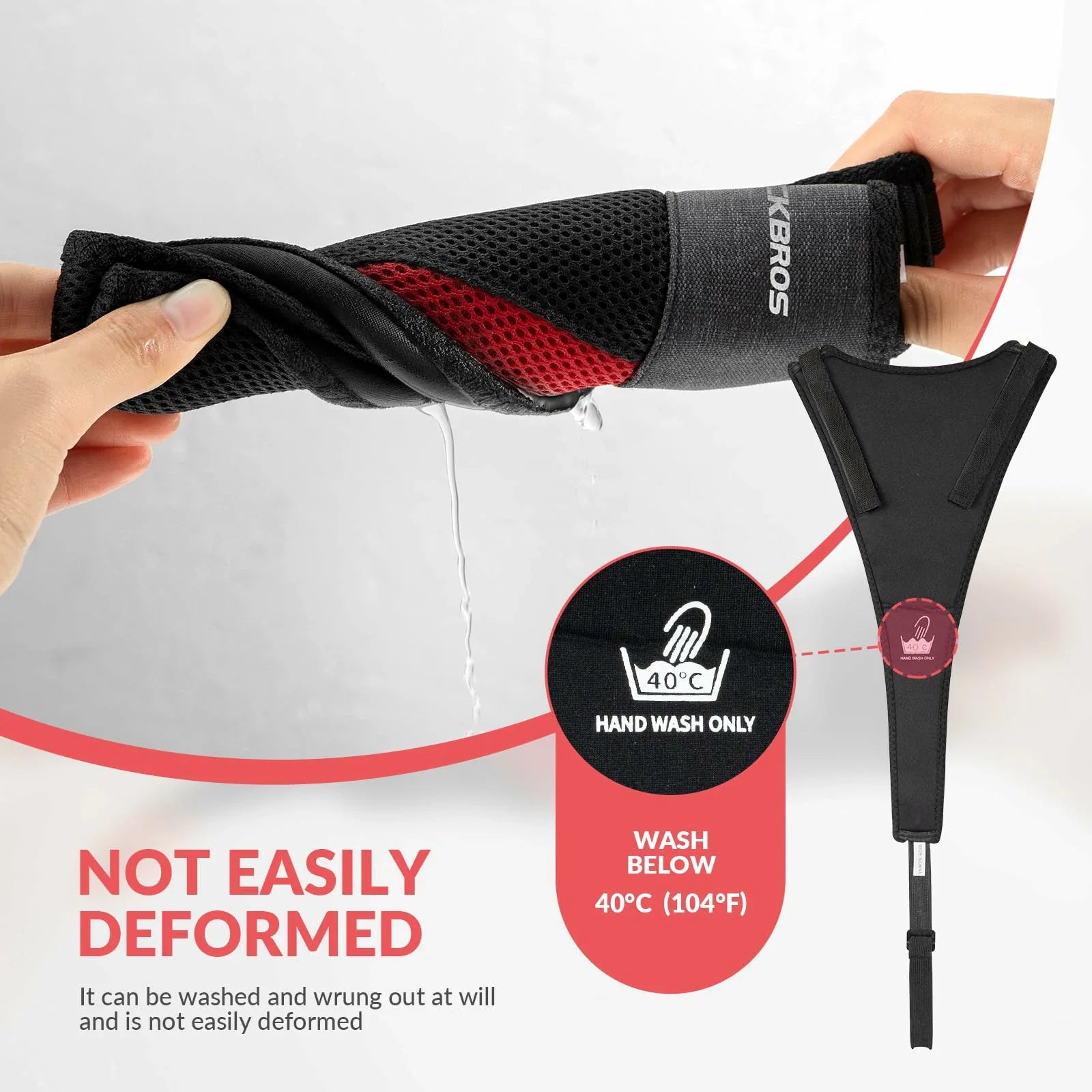 rockbros dual-layer sweat guard stretched between handlebar and seat-post on indoor road bike #Style_Type B