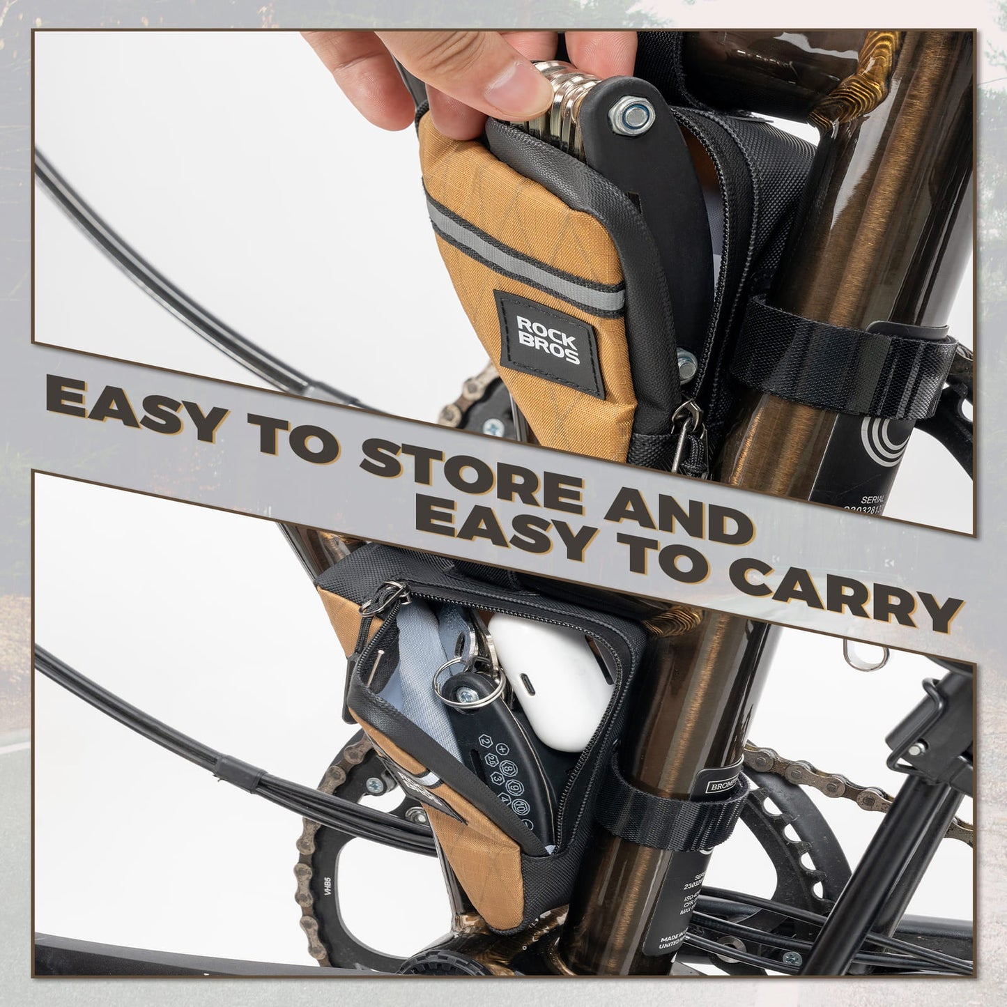 ROCKBROS Triangle Frame Bag – Compact Storage for Folding Bikes!