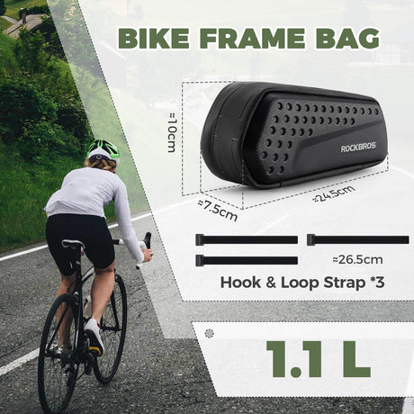 ROCKBROS hard shell bovenbuis fietstas zijrits georganiseerde opslag 1,1l
