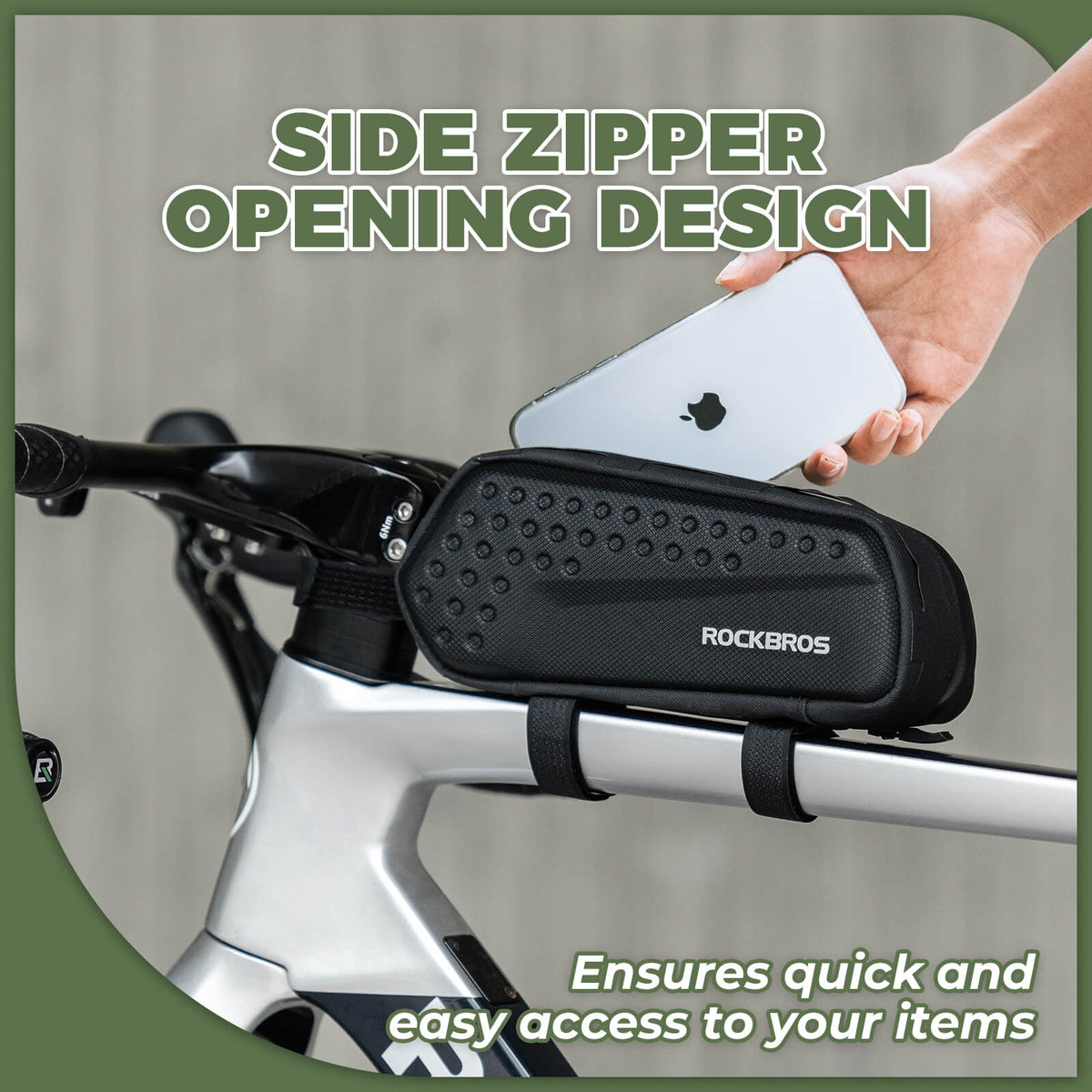 ROCKBROS hard shell bovenbuis fietstas zijrits georganiseerde opslag 1,1l