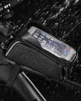 Fietstelefoontas voor het frame met touchscreen