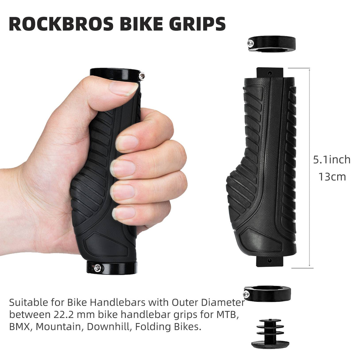 ROCKBROS mtb fietshandvatten met rubber en dubbel lock