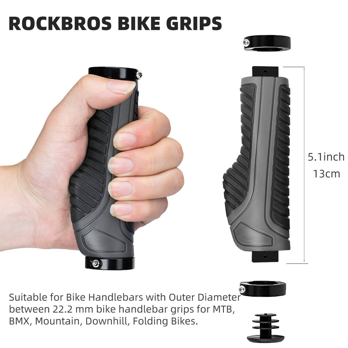 ROCKBROS mtb fietshandvatten met rubber en dubbel lock