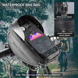 ROCKBROS Bike Handlebar Bags Waterproof Touch Screen Pouch Case Holder