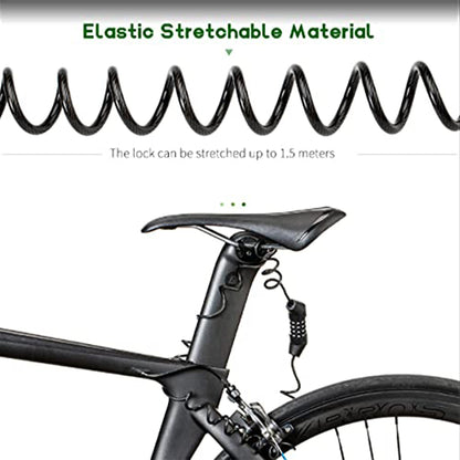 ROCKBROS fiets helmslot mini kabelslot 1,5m fietsbeveiliging wachtwoord