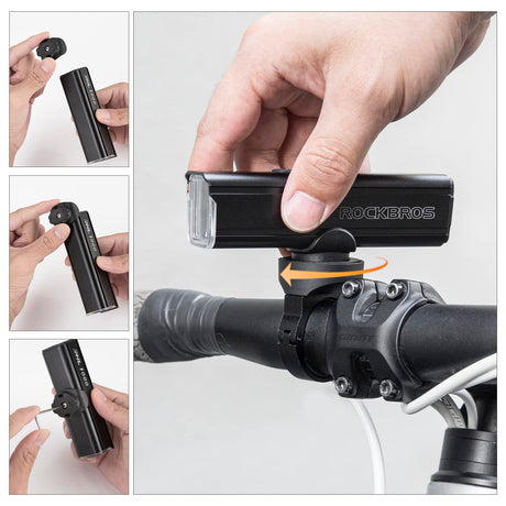 ROCKBROS fietskoplamp 1000 lumen usb oplaadbaar waterproof