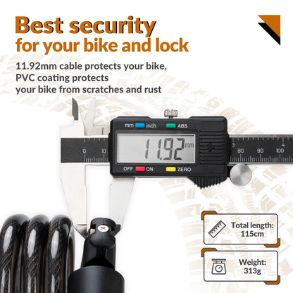 ROCKBROS fietssloten hoge beveiliging zwaar fietsslot #Kleur_Zwart
